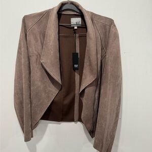 Kut from the Kloth Tan Blazer with Waterfall Collar